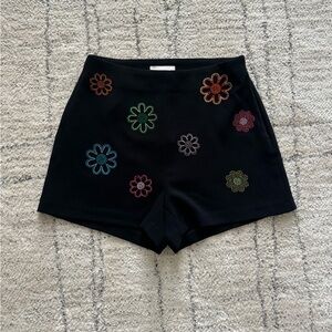 Cinq A Sept floral rhinestone crepe shorts - NWT